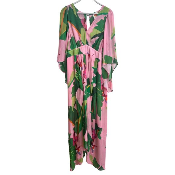 Farm Rio Caftan Tropicalistic Gorgeous Flowy Maxi Dress Size: Large - Picture 3 of 9